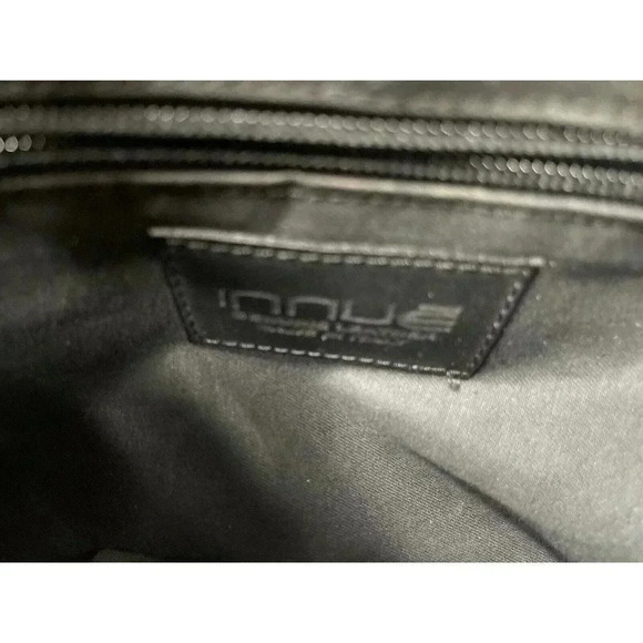 Innue Handbag Black With Purple & Black Cowhide, Tote Bag With Silver Hardware - Picture 7 of 8